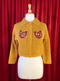 Love at the Ranch Collared Cropped Cardigan in Bronze