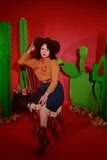 Love at the Ranch Collared Cropped Cardigan in Bronze