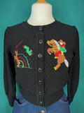 Head West! Cropped Cardigan in Black