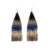 Ombre Bead Fringe Earrings