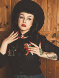 Head West! Cropped Cardigan in Black