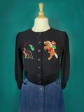 Head West! Cropped Cardigan in Black