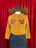 Love at the Ranch Collared Cropped Cardigan in Bronze