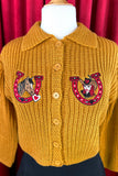 Love at the Ranch Collared Cropped Cardigan in Bronze