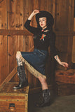Head West! Cropped Cardigan in Black