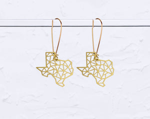 Texas State Geometric Earrings