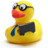 Rubber duck with notebook