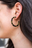 Camy Hoops - Olive Tortoise // Earrings