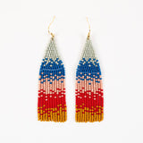 Ombre Bead Fringe Earrings
