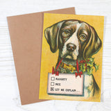 Naughty • Nice • Let Me Explain - Dog Lover's Christmas Card