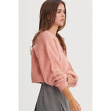 Wool Blend Cropped Sweater