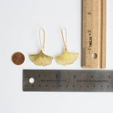 Ginkgo Biloba Leaf Earrings