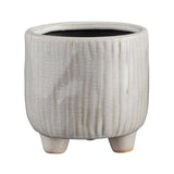 White Ceramic Pot with Feet