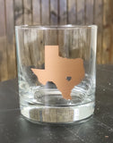 Texas State Rocks Glass