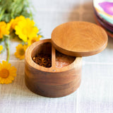 Rock & Branch® Acacia Duet Salt Cellar