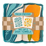 FRESH OYSTERS Tea Towel Set 2