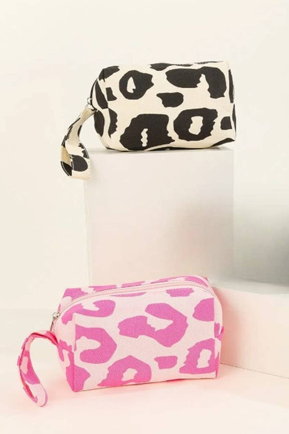 Leopard Print Cosmetic Makeup Travel Bag