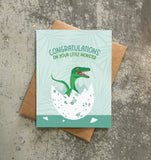 Little Monster Dino Baby Card