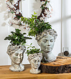 Large Woman Head Planter