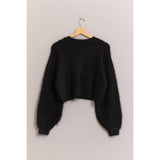 Wool Blend Cropped Sweater