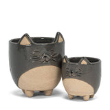 Sm Cat on Legs Planter