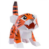 Baby Tiger Dual-Use Origami Model, Animal Lamp