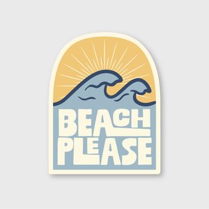 Beach Please Sticker