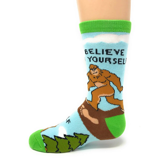 Believe Sasquatch Kid's Crew Socks