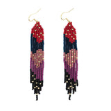 Strata Fringe with Gold Sprinkles Earrings