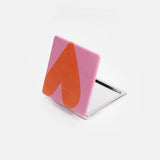 Colourblock Heart Square Pocket Mirror