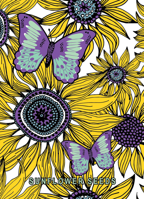 Sunflower Purple Butterfly