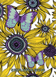 Sunflower Purple Butterfly