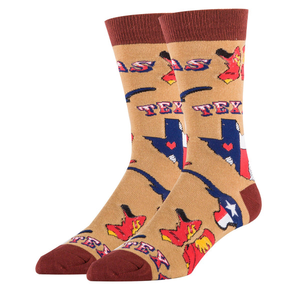 Texas Love | Men's Cotton Crew Socks