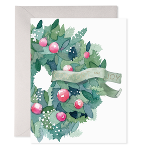 Comfort and Joy Wreath Greeting Card