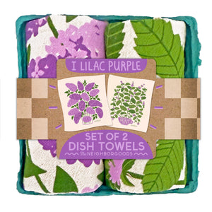 LILAC PURPLE Tea Towel Set 2