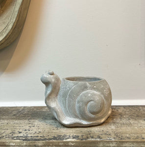 Cement Snail Planter