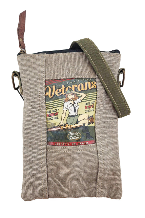 Recycled Military Tent Small Crossbody