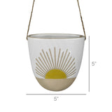 Hanging Vase/Pot with Sun