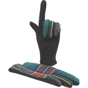 Tartan Touchscreen Gloves