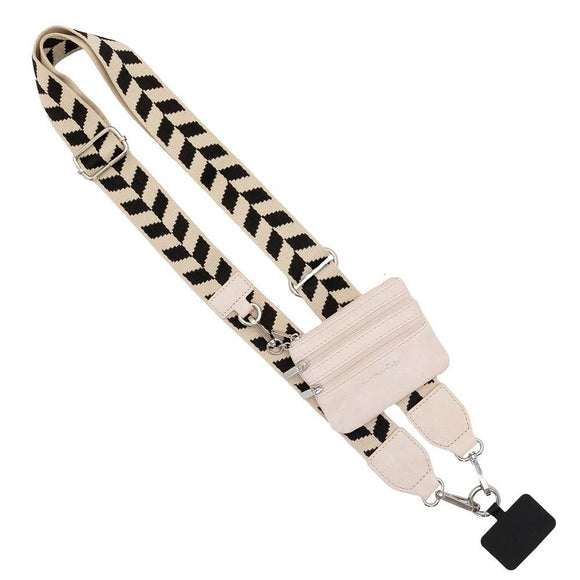 Clip & Go Strap with Zippered Pouch – Chevron Collection