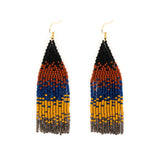 Ombre Bead Fringe Earrings