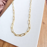 Luxe Gold Paper Clip Chain - 18"