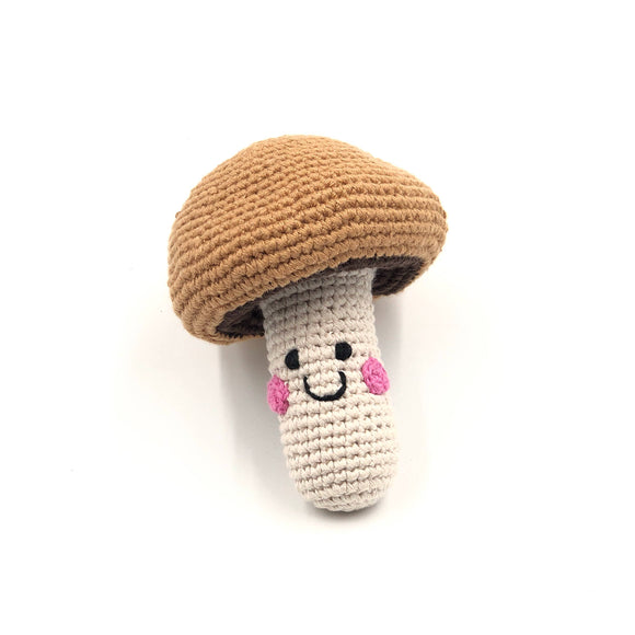 Food Rattle - Brown Mushroom