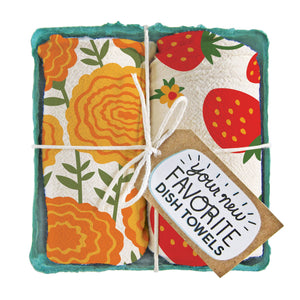 MARI BERRY  Tea Towel Set of 2