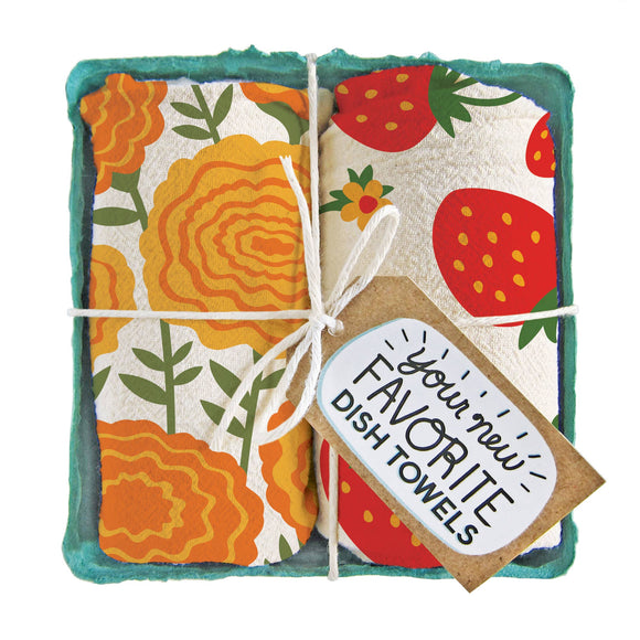 MARI BERRY  Tea Towel Set of 2