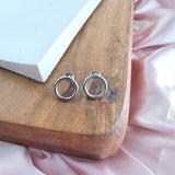 Luxe Silver Oriana Studs - Medium