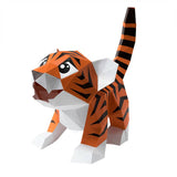 Baby Tiger Dual-Use Origami Model, Animal Lamp