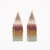 Ombre Bead Fringe Earrings