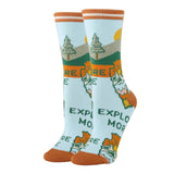 Explore More | Women's Cotton Crew Funny Socks