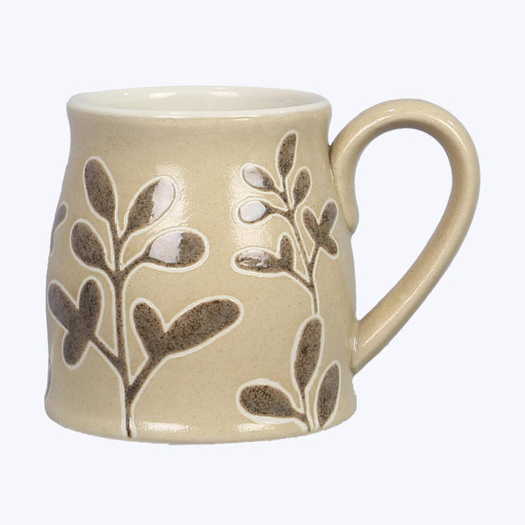 Stoneware Leaf Mug Taupe